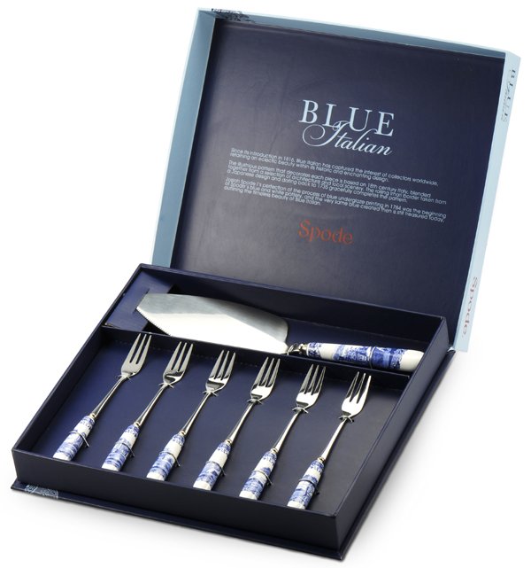 Cake Slice and 6 Pastry Forks